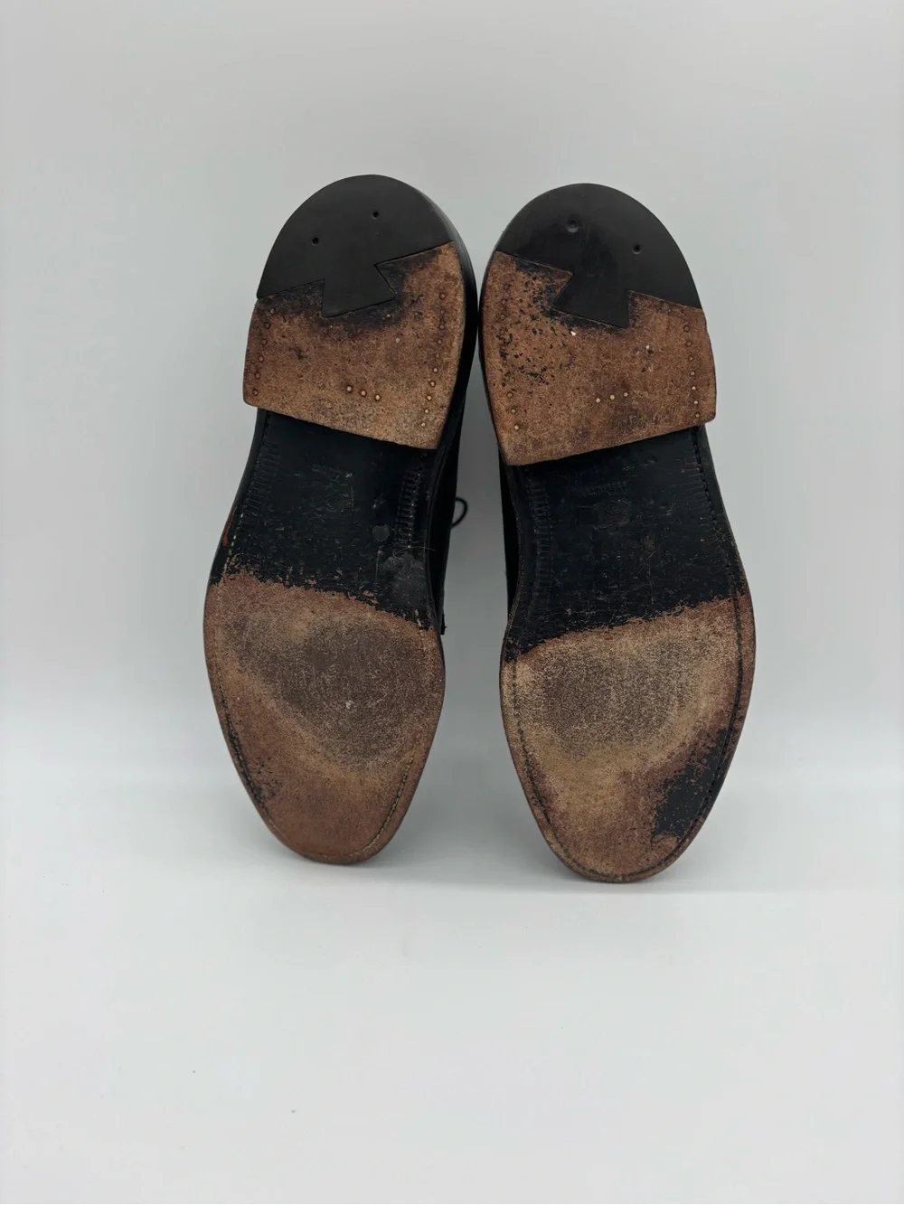 Alden Black Leather Derby Blucher Shoes